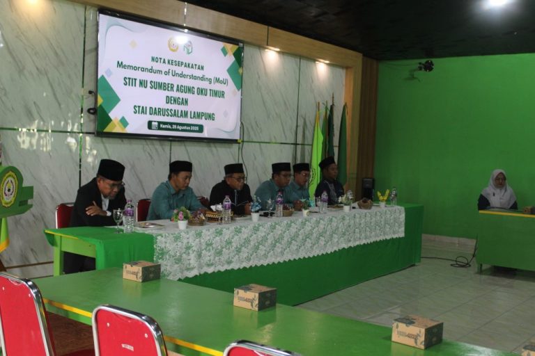 NOTA KESEPAKATAN Memorandum of Understanding (MoU) STIT NU SUMBER AGUNG OKU TIMUR Dengan STAI DARUSSALAM LAMPUNG